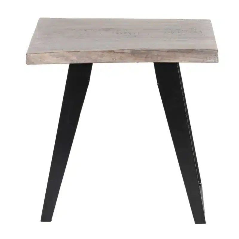 Yuki Acacia Wood Iron Live Live Edge Side Table S